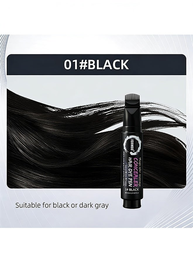 FORMBO One-time hair styling pen with teeth comb for whitening hair beauty hair dryer that doesn't damage the scalp hair dyeing dryer 20ml (01#BLACK) - Image 2